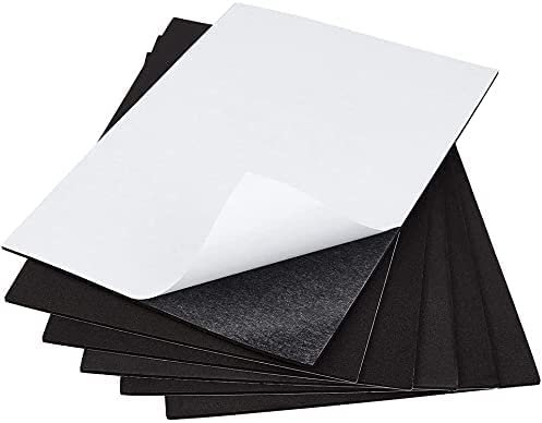 BENECREAT 10 láminas de espuma EVA antideslizantes de 30 x 21 cm con parte trasera adhesiva para puertas de muebles, 1,5 mm de grosor