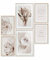 Heimlich® Premium Poster Set OHNE Bilderrahmen | 2 x DIN A3 & 4 x DIN A4 - ca. 30x42 & 21x30 | Stilvolle Poster Collagen mit passenden Bilder als Wanddeko » Beige Blume Braun «