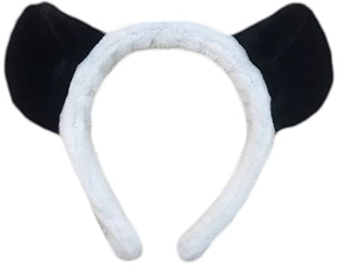 DAISHIAO Niedlicher Plüsch-Haarreifen mit Panda-Ohren, Kopfbedeckung, flauschiges Stirnband, niedlicher Kopfschmuck, Anime-Kostüm, Cosplay-Zubehör