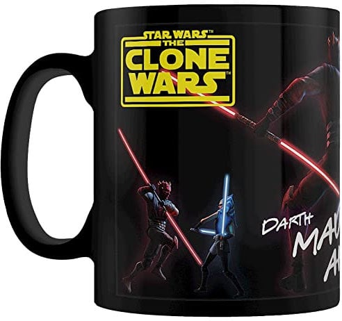 Star Wars: The Clone Wars Epic Lightsaber Duel Coffee Mug Black