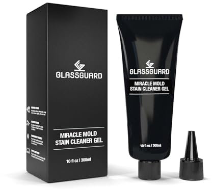GlassGuard Miracle Mould Removal Gel for Kitchen | 300ml Mould Cleaner for Bathroom Shower | Heavy Duty Grout Stain Remover for Bathroom/Glass/Tile Surfaces | Household Cleaning Supplies
