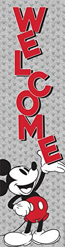 Eureka Disney Retro Mickey Mouse Welcome Vertical Classroom Banner für Lehrer, 30,5 x 114,3 cm