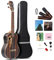 Batking Tenor Ukulele Electro 26 Pollici Blackwood Ukelele acustico con truss rod con EQ con custodia morbida, tracolla, corde in nylon, accordatore elettrico, plettro, shake