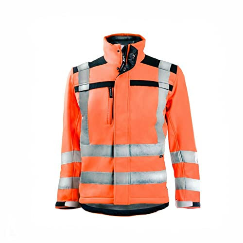 Step Ahead Hi Visibility Softshell Jacket (Orange, M)