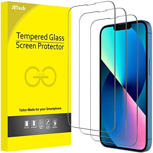 JETech Schutzfolie für iPhone 16e 2025, iPhone 13/13 Pro 6,1 Zoll, 9H Gehärtetes Glas Displayschutz Hat Keinen Einfluss auf die Hülle, Panzer HD Klar, 3 Stück