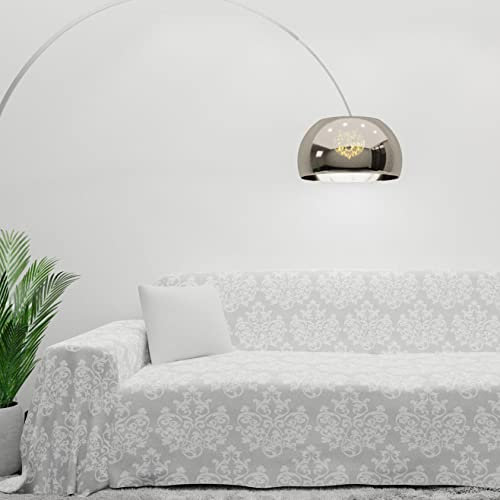 Byour3 - Sofabezug 100% Reine Baumwolle 2 3 4 Sitzer Sofa Cover Sofaüberwurf Auch Für Ecksofa L U Form Sofa-Couch Abdeckung Alles Couchbezug Abwaschbar Beständig (Weiß Grau, 1 Sitzer)