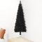 HOMIUSE Künstlicher Halb-Weihnachtsbaum Ständer Schlank Schwarz 150 cm Festive Weihnachtsbaum Künstlich Ideale Wahl für Zuhause Büro Geschäft Weihnachtsdekoration PVC Material Wiederverwendbar