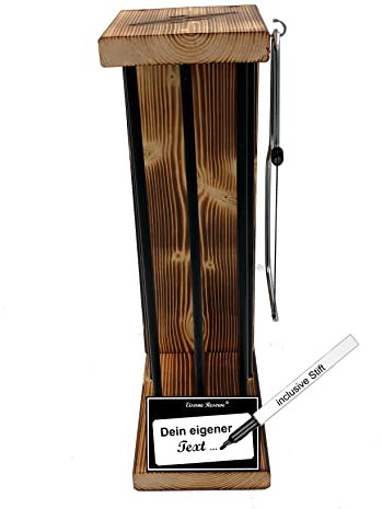 Mit eigenem Text - Personalisierte Geschenke für Männer und Frauen - Eiserne Reserve Black Edition Rohling L leer zum SELBST Befüllen incl. Säge - Stift neutral