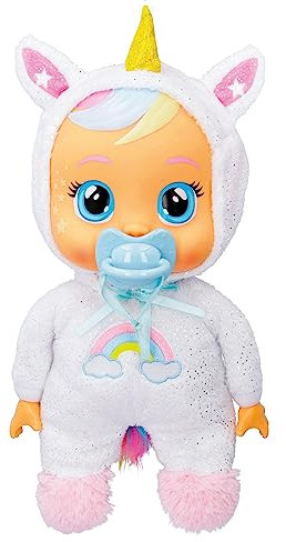 Cry Babies Goodnight Dreamy, Schlaf schön Dreamy, Interaktive weiche Kuschelpuppe, Schlafpuppe mit Nachtlicht und Schlafliedern, Geschenk und Spielzeug für Mädchen und Jungen ab 18 Monaten