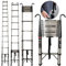 Extend & Climb Telescopic Ladder 5 Meter with Detachable Ladder Hooks for Home Roof Electrical Work,Heavy Duty Stainless Steel Telescopic Step Ladder,Portable Extension Folding Ladder,Max Load 330Lbs