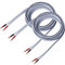 HANNLINTE 14 AWG HD Premium Soft Touch HiFi Lautsprecherkabel mit Bananensteckern (2 Stück, 3 m) 14 Gauge Bananendraht für Bi-Wire Bi-Amp HiFi Surround Sound sauerstofffreies Kupfer – Weiß