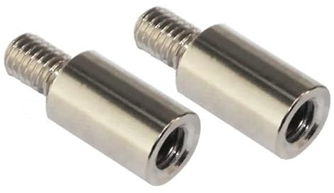 Chniafin 2 Pieces Chrome Arcade Joystick Shaft Extender Game Controller Joystick Extension Rod Screw for SANWA/Seimitsu Joystick extension rod screws gaming accessories metal
