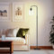 TONGLIN Stehlampe Wohnzimmer Mit Glaslampenschirm, LED-Glühbirnen und Fußschalter - Modern E27 für Schlafzimmer und Büro - Schwarz