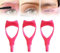 Mascara Shield Applikator Guard – 3-in-1 Wimpern-Werkzeuge, Mascara-Schutz-Applikatorschutz, 3-in-1-Mascara-Schild, Wimpern-Tools, Mascara-Schild, für Make-up-Anfänger (Rot, 3 Stück)