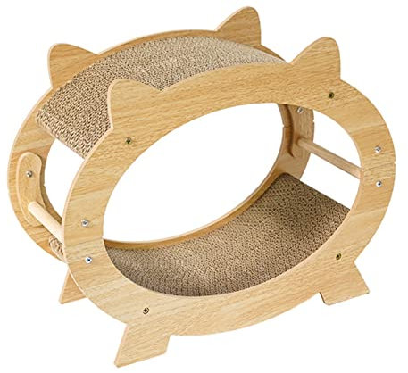 HOHXFYP Katzenkratz Lounge, TV Form, MDF Katzenkratzer Pappe, 18,5 Zoll Papp Lounge Bett, Katzenkratzhaus für Katzen Im Innenbereich, Die Ihre Krallen Schleifen