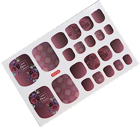 IOIUSKKU Sticker Toe Nail Cool Refreshing Wraps Colorful Paster Self-Adhesive Decals Ins for Girls Casual Birthday Gift, No.8