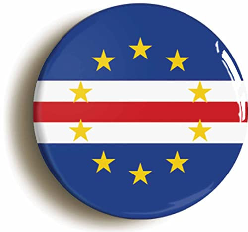 Cape Verde National Flag Fridge Magnet (Circular 2inch / 50mm Diameter)