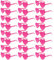 Morcheiong 24 Pack Heart Shaped Sunglasses Frameless Glasses Women Bachelorette Girl Birthday Party Favor Transparent Eyewear (Rose Red)