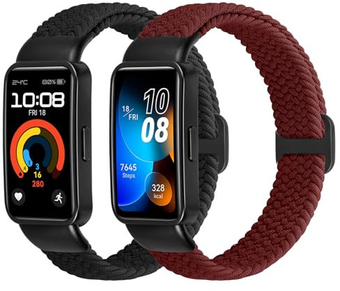 TumCez Intrecciato Cinturino Compatibile con Huawei Band 10/Huawei Band 9/Huawei Band 8 Cinturino per Donna Uomo,Cinturini Elastici Sportivi di Ricambio per Huawei Band 10/9/8
