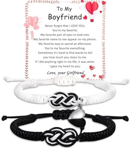 Miss Chipmunk Matching Bracelets Couples Bracelets Adjustable Rope Bracelets for Couples Christmas Anniversary Valentines Gifts for Him HerBoyfriend Girlfriend Lovers Husband Wife (To My Boyfriend)