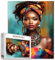 Tucocoo 1000 Teile Puzzle für Erwachsene, afrikanische Dame, Portrait-Puzzle, schönes schwarzes Mädchen, abstrakte Kunstpuzzles für anspruchsvolle Familienaktivitäten, buntes Bastelpuzzle,