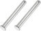 PATIKIL 14 x 100 mm Einzel Loch Clevis Pins, 2 Stück 304 Edelstahl Flachkopf Pin für Hitch Pin Lock Link Scharnier Systeme, Silber