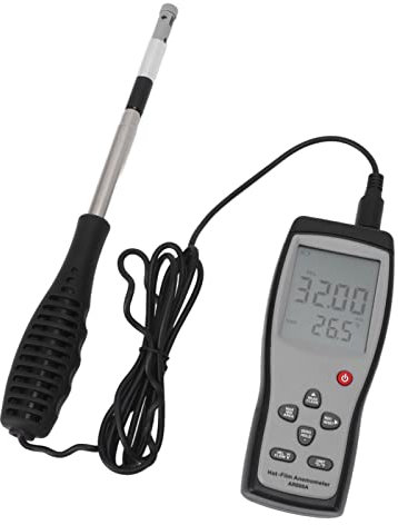 Anémomètre à Fil Chaud Portable Anémomètre à Fil Chaud, Anémomètre Thermique avec connectivité USB – Temps de Réponse Rapide – Convient pour l'industrie, l' et les Autoroutes
