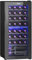 HOMCOM 86L Freestanding Wine Cooler with UV-resistant Tempered Glass Door, 32 Bottles Dual Zone Wine Fridge with Adjustable Temperature Control, Digital Touch Screen, Black