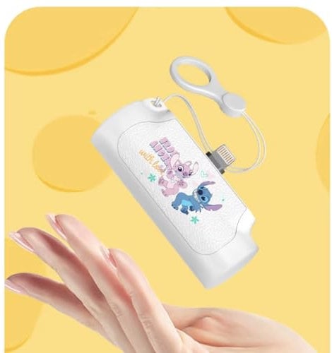 Mini USB Power Bank 5000mAh, Compact Portable Charger for iPhones & More – A Plug-In Power Bank, Perfect as a Gift for Birthdays