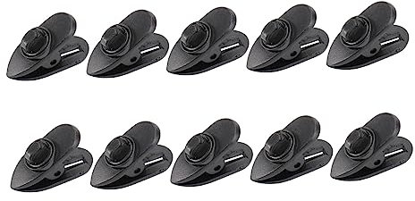 POPETPOP 10 Stück 360° Drehbare Kopfhörerhalterung Kabelklemme Aus Kunststoff Kabelclip Für Headset Kleidung Schwarz Kabelmanagement