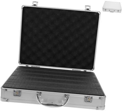 DIYEAH Valigetta Porta Attrezzi in Alluminio Scatola Portaoggetti Portatile Contenitore Multifunzionale Per Strumenti Valigetta Utensili Resistente e