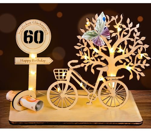 I LOVE MOM Geldgeschenk Geburtstag Holz, Holz-Notizbuch DIY Dreidimensionale Bäume Sitzbank Deko Zahlen für Geschenke,für Geschenke, Partys, Geburtstage, Jubiläum. （LP-60）