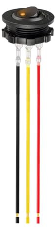 Interruttore On Off | Pulsante A 3 Piedi Con Luce Led | Cavo Preassemblato Con Interruttore A Levetta Illuminato A Led Rosso 12V Per Pannello Riscaldatore Motore Barca Pompa