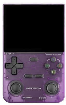 Console di gioco portatile K36 Schermo IPS da 3.5 pollici 3000mAh RK3326 Sistema Open Source, portatile Gam Mini Retro Console Video