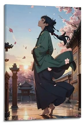 QHEUEKTSO Anime The Apothecary Diaries Leinwand-Wandkunst, Dekor, Wohnzimmer, modern, Familienschlafzimmer, 20 x 30 cm, Rahmenstil