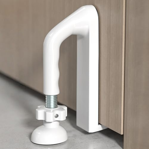Sécurité anti-effraction pour porte, dispositif de sécurité réglable avec butée de porte portable pour la protection personnelle des hôtels et voyages à domicile, montage rapide sans perçage, Blanc