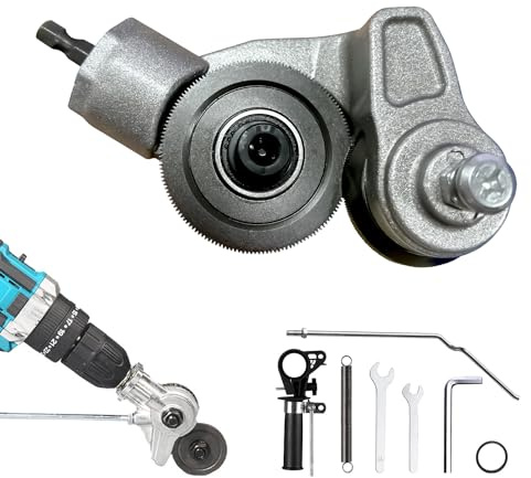 Elektrischer Bohrplattenschneider, Blechschere für Akkuschrauber Blechknabber Aufsatz Metallknabber Blechschere zum Schneiden von Eisen, Weißblech, Stahl, Kupfer, Aluminium