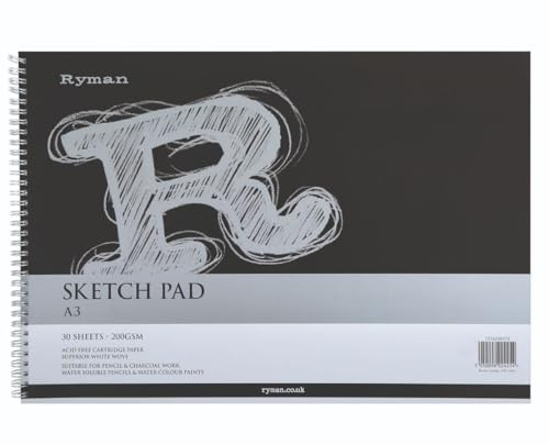 Ryman Sketch Pad A3 200gsm 60 Pages 30 Sheets