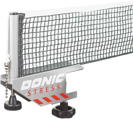 Donic Tischtennisnetz Stress | ITTF-Zertifiziert | Stabile Stahlkonstruktion | Kunststoffbeschichtung | Wettkampf | Schraubbefestigung | Textilgewebe | Indoor