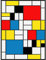Wee Blue Coo Mondrian Abstract Cubes Squares Old Master Painting Art Print Poster Wall Decor Kunstdruck Poster Wand-Dekor-12X16 Zoll
