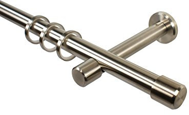 iso-design Edelstahl Vorhangstangen 20 mm mit Endstück Kappe, 100 cm