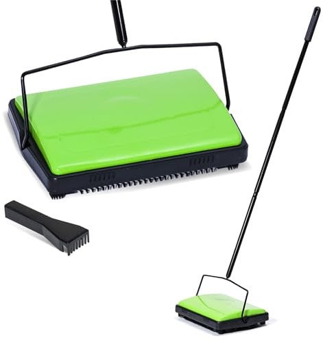 Maximex - Barredora de alfombras (28 x 105 x 19 cm), color verde