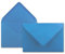 50x Brief-Umschläge in Himmel-Blau - 80 g/m² - Kuverts in DIN B6 Format 12,5 x 17,6 cm - Nassklebung ohne Fenster