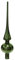 Kaemingk Christbaumspitze Glas 26cm hoch, D=6cm Weihnachtsbaumspitze dunkelgrün grün piniengrün glänzend