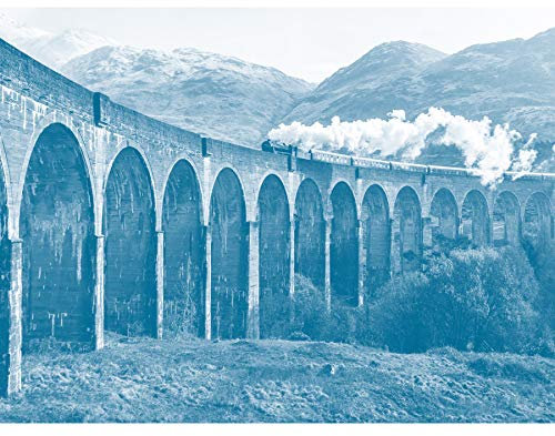 Fine Art Prints Glenfinnan Viadukt Schottland Dampflok Großer Kunstdruck auf Leinwand