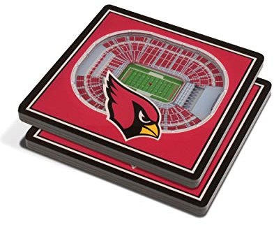 YouTheFan NFL Arizona Cardinals 3D Stadium Drink Coasters