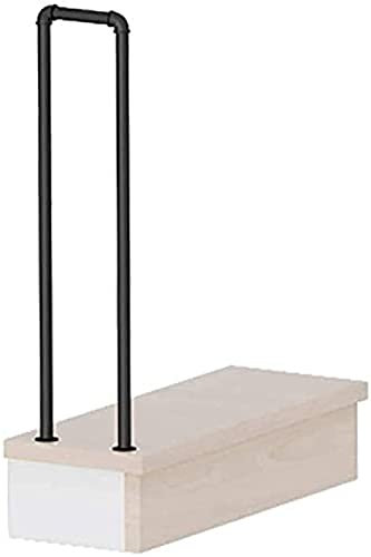 U-förmiger Haltegriff für Industrietreppen, einfache Handlauflatte, rutschfester Stufenbaluster aus Schmiedeeisen, Bodenmontage für Stufen im Innen- und Außenbereich (Größe: 95 cm (3,11 Fuß)) (85