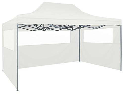 Tidyard Gartenpavillon Profi-Partyzelt Gartenzelt Faltbar Festzelt Pavillon Mit 4 Seitenwänden & Dach,Pop-Up-Partyzelt Faltpavillon 3 x 4 x 3,15 m Mit 8 Bodenpfähle und 4 Seile enthalten