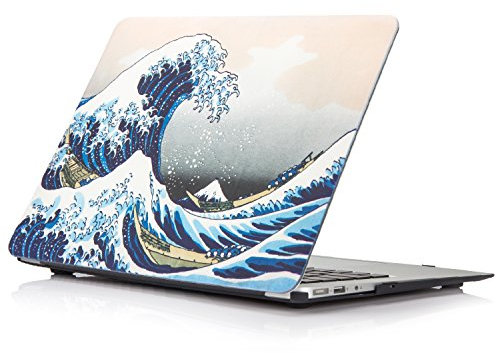 AUSMIX for MacBook Pro 13 inch 2020 2021 2022 Case M2 A2338 M1 A2251 A2289 with Touch Bar & Touch ID, Rubberized Plastic Hard Shell Cover Laptop Case for 2022 MacBook Pro 13 inch, Sea Wave