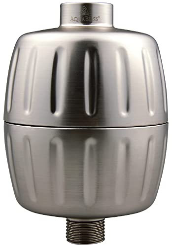 AquaBliss HD Heavy Duty High Output Duschfilter – Neueste Superior Advanced 30x Filtermedien – Universal Mehrstufiger Duschkopffilter für Chemikalien, Chlor, Pestizide (SF500) – Gebürstetes Nickel